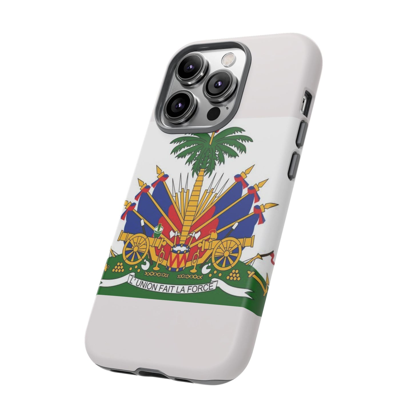 Haiti Flag Tough Phone Case — Presidential Coat of Arms Protective Cover