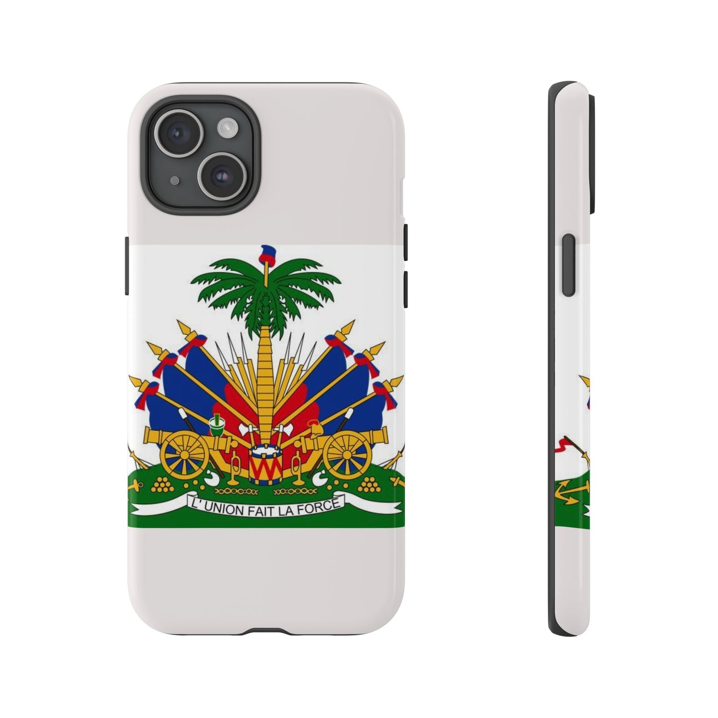 Haiti Flag Tough Phone Case — Presidential Coat of Arms Protective Cover