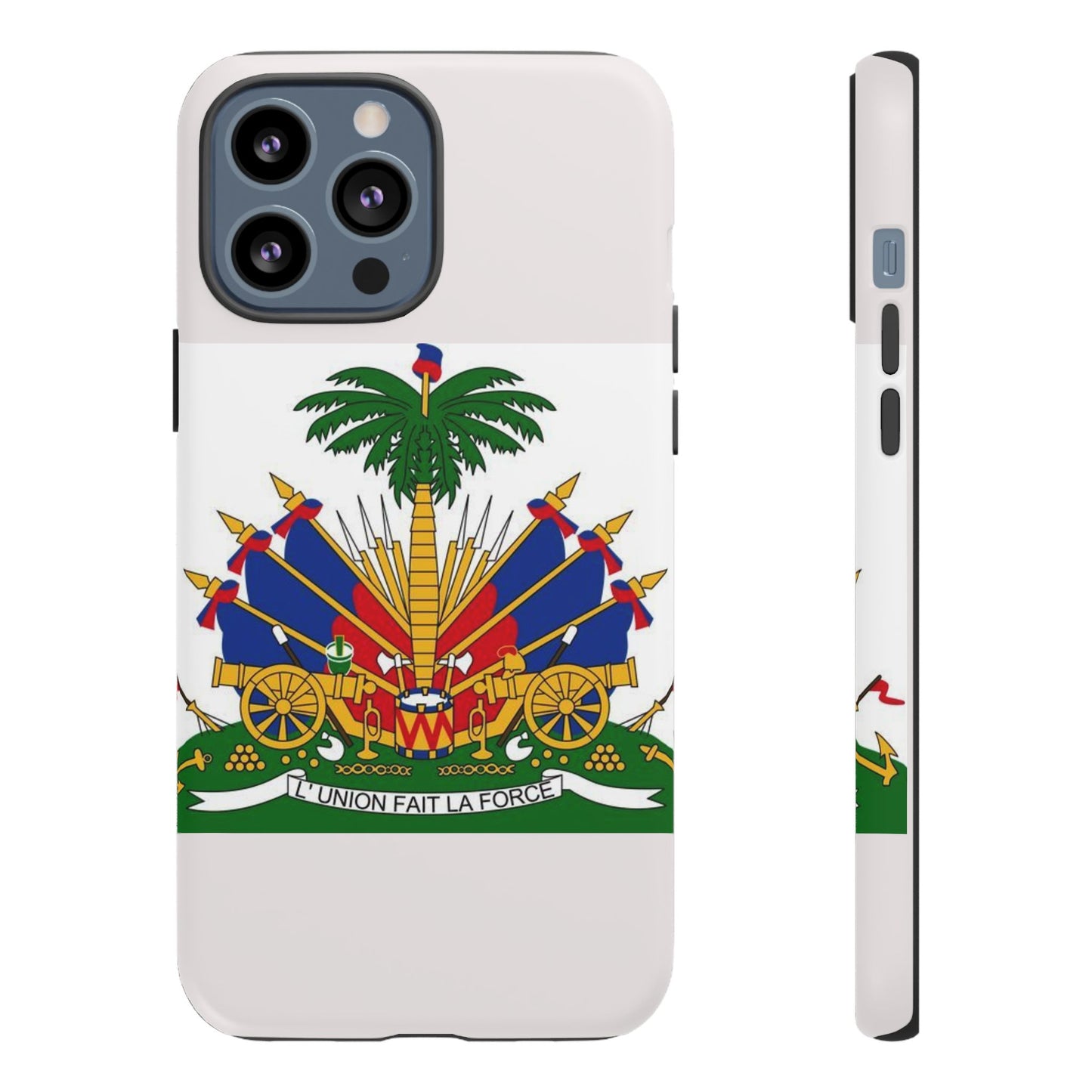 Haiti Flag Tough Phone Case — Presidential Coat of Arms Protective Cover