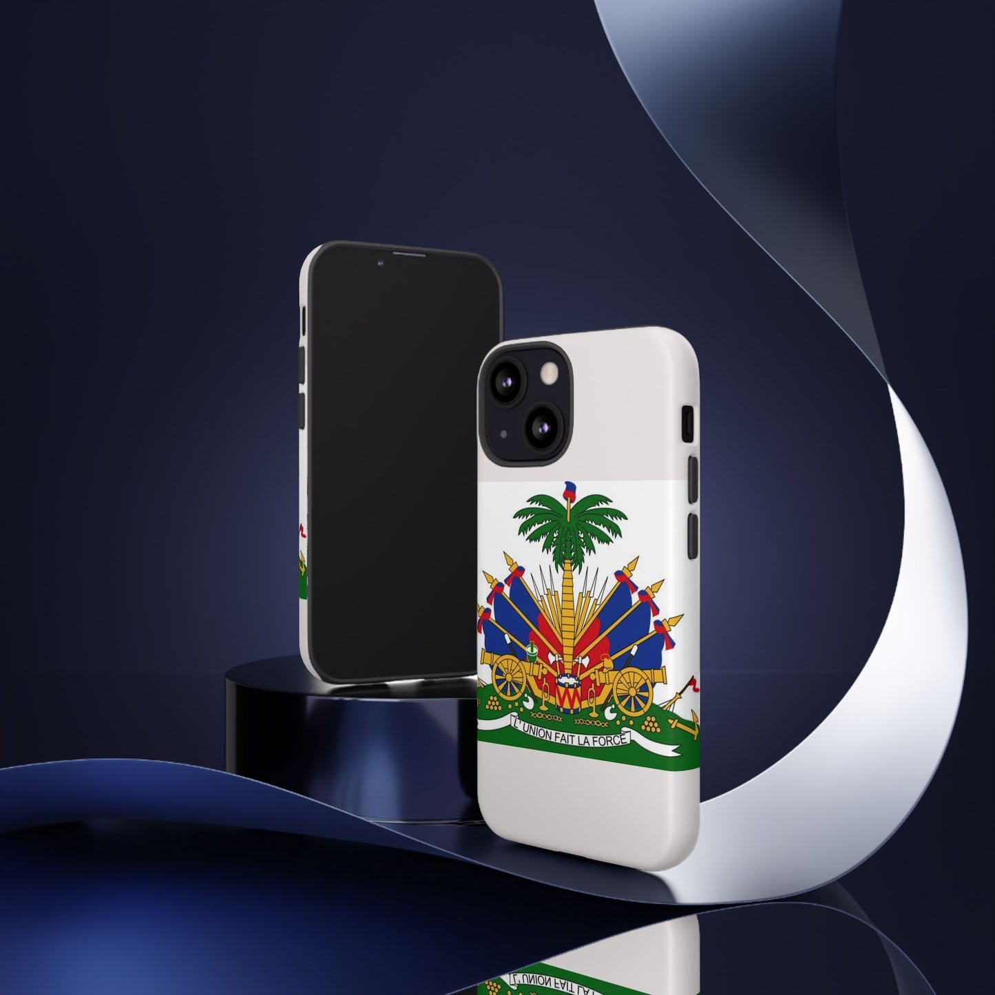 Haiti Flag Tough Phone Case — Presidential Coat of Arms Protective Cover