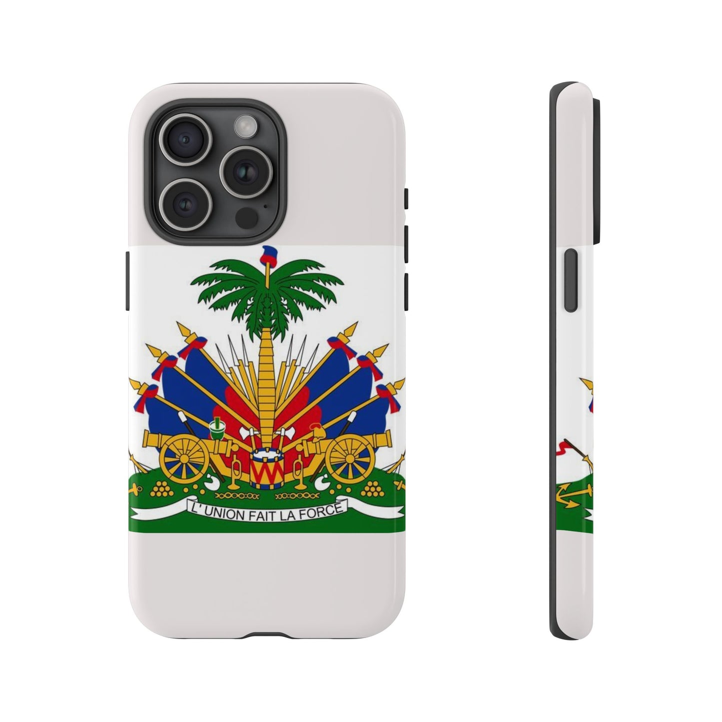 Haiti Flag Tough Phone Case — Presidential Coat of Arms Protective Cover