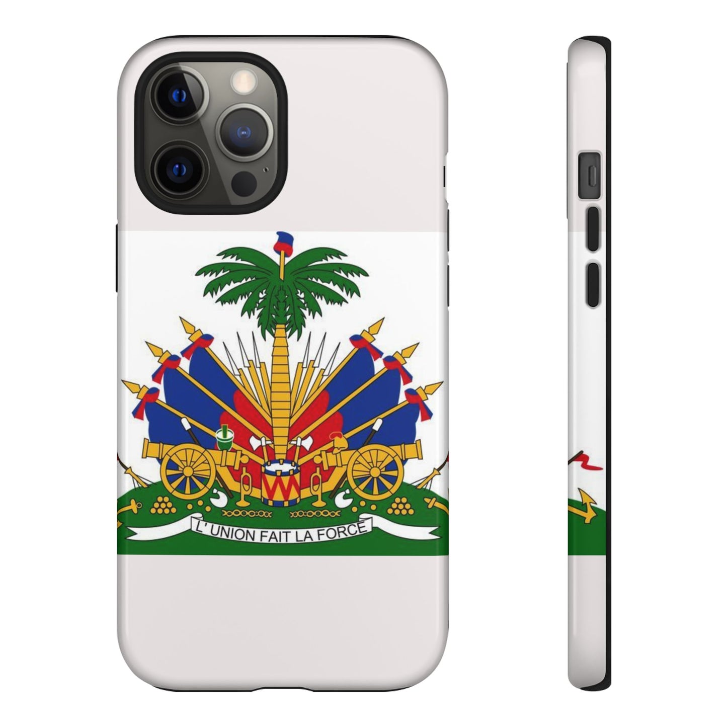 Haiti Flag Tough Phone Case — Presidential Coat of Arms Protective Cover
