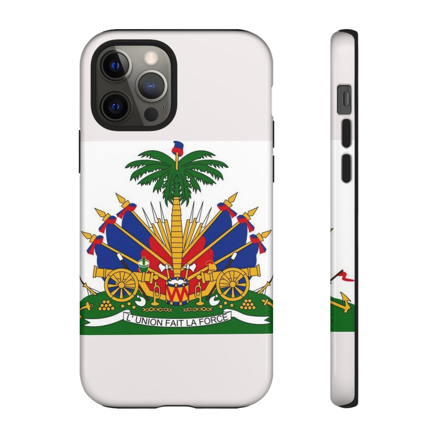Haiti Flag Tough Phone Case — Presidential Coat of Arms Protective Cover