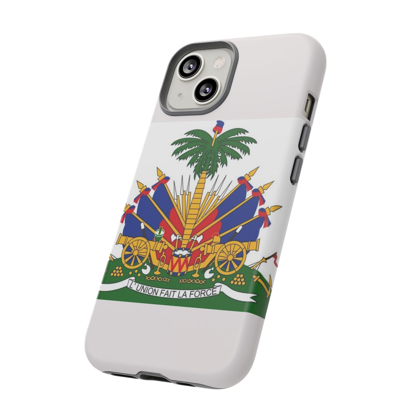 Haiti Flag Tough Phone Case — Presidential Coat of Arms Protective Cover