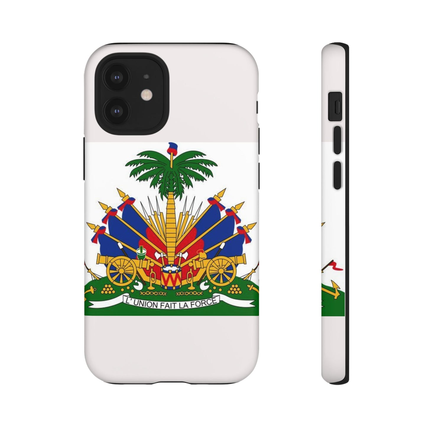 Haiti Flag Tough Phone Case — Presidential Coat of Arms Protective Cover