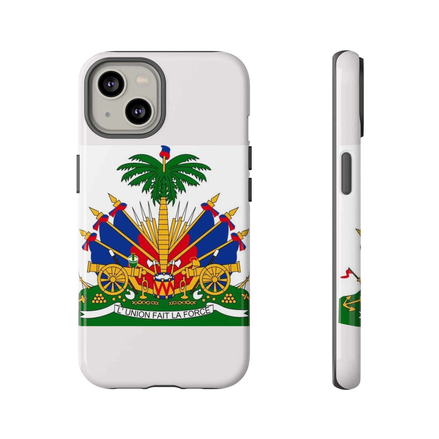 Haiti Flag Tough Phone Case — Presidential Coat of Arms Protective Cover