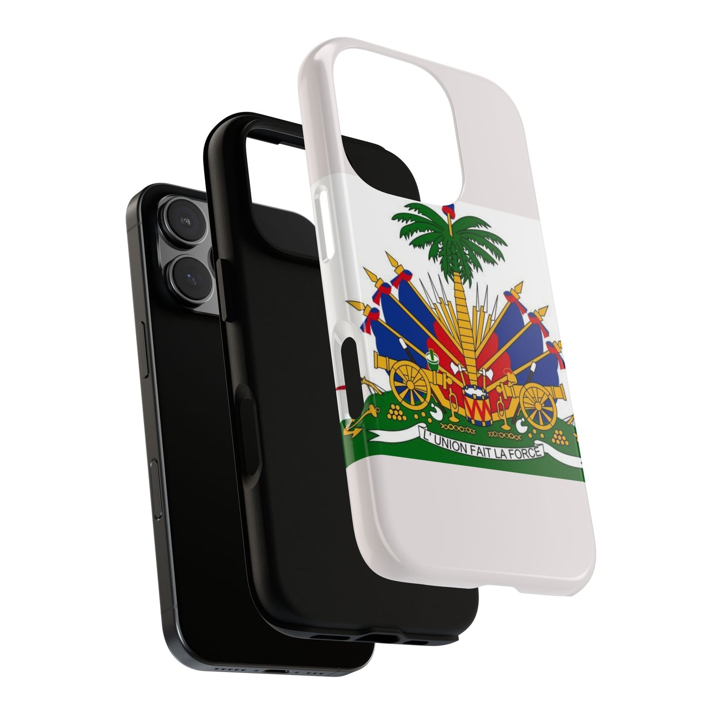 Haiti Flag Tough Phone Case — Presidential Coat of Arms Protective Cover