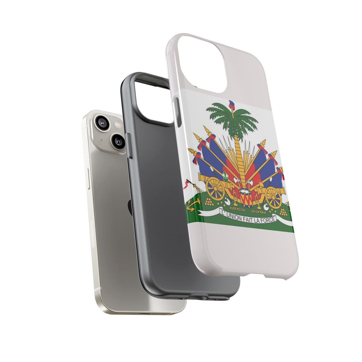 Haiti Flag Tough Phone Case — Presidential Coat of Arms Protective Cover