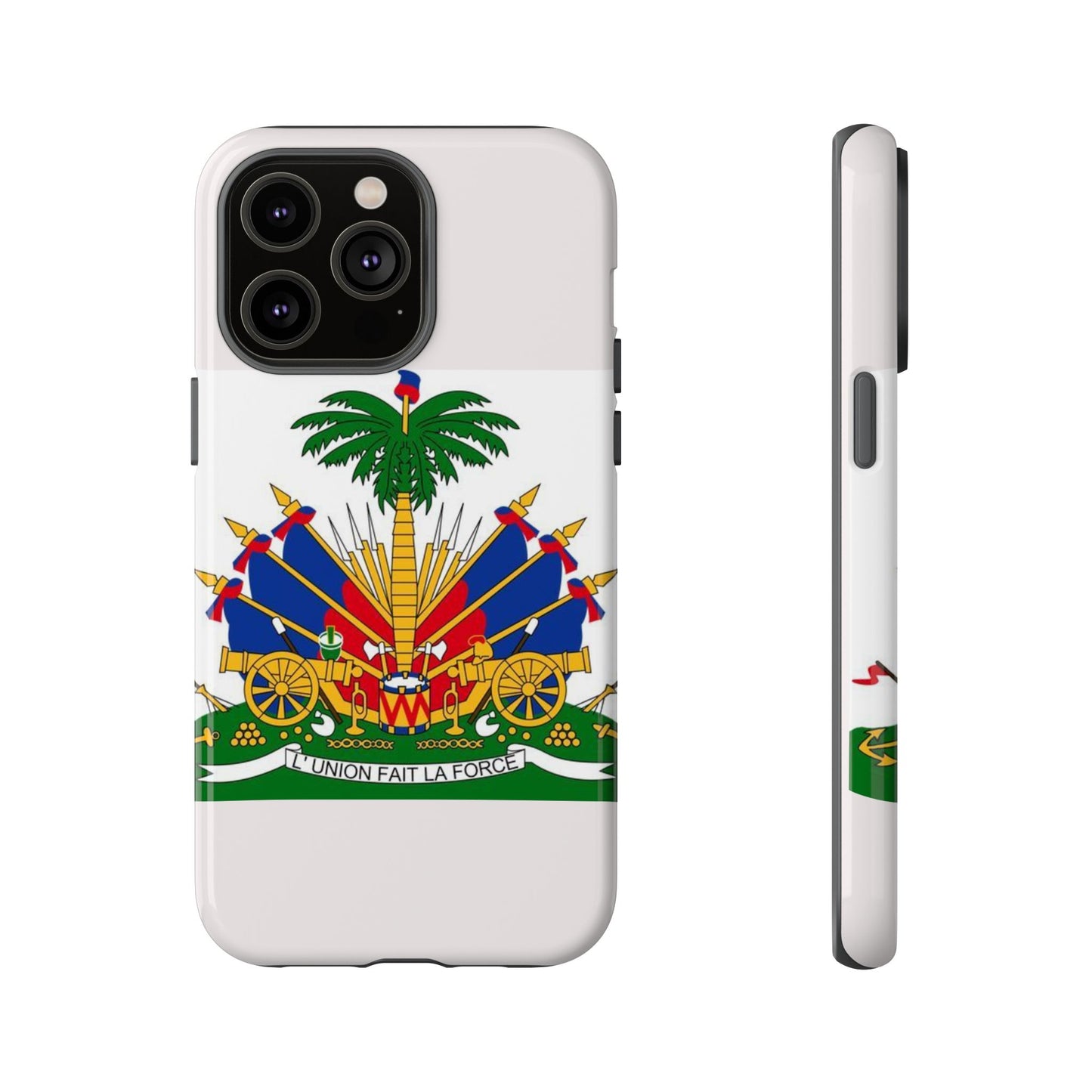 Haiti Flag Tough Phone Case — Presidential Coat of Arms Protective Cover