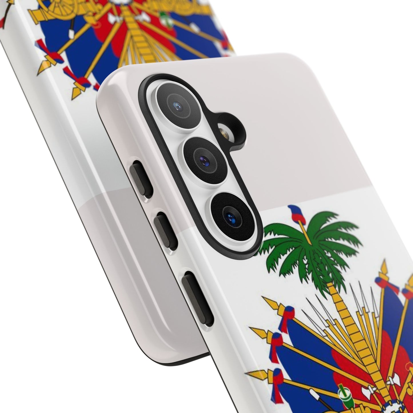 Haiti Flag Tough Phone Case — Presidential Coat of Arms Protective Cover