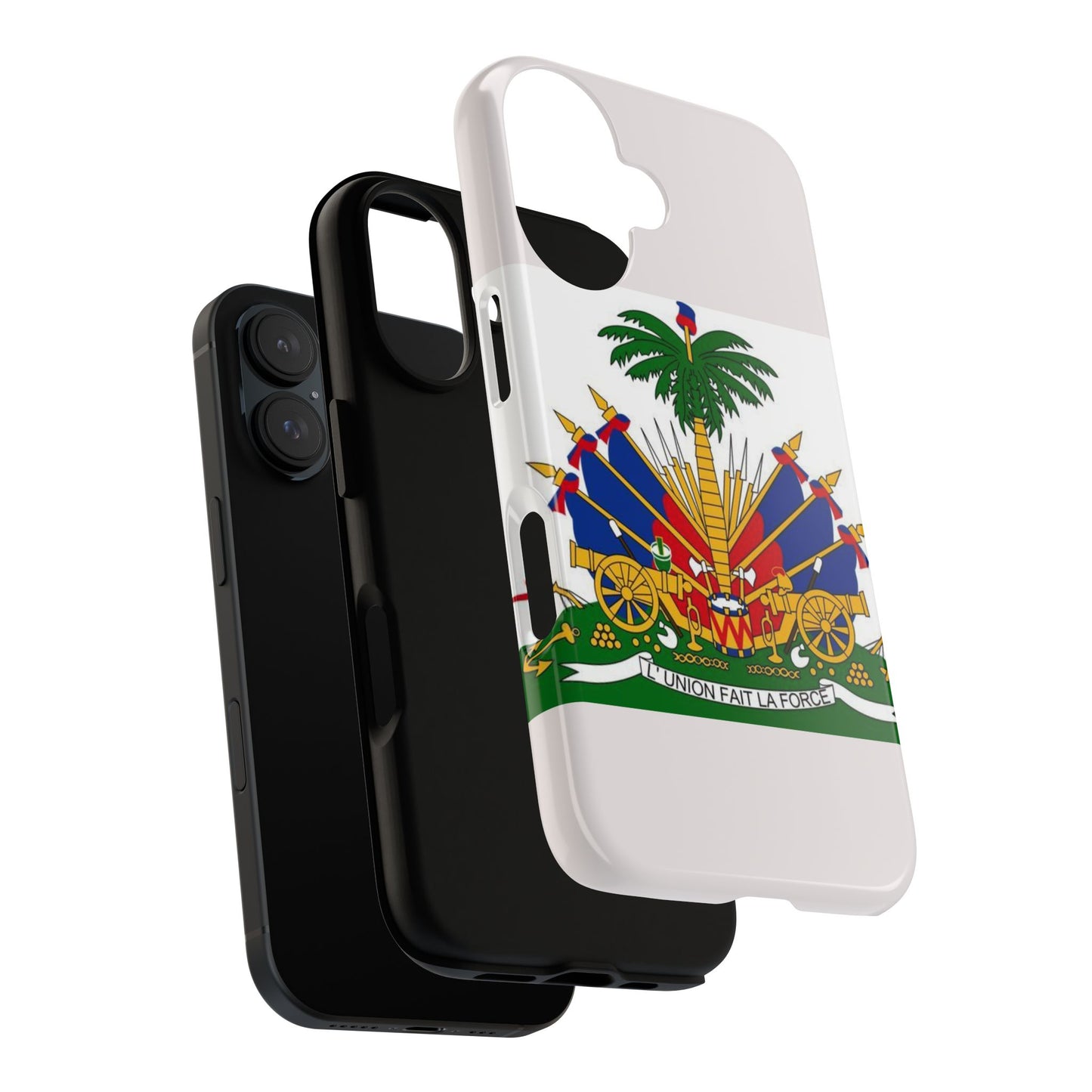 Haiti Flag Tough Phone Case — Presidential Coat of Arms Protective Cover