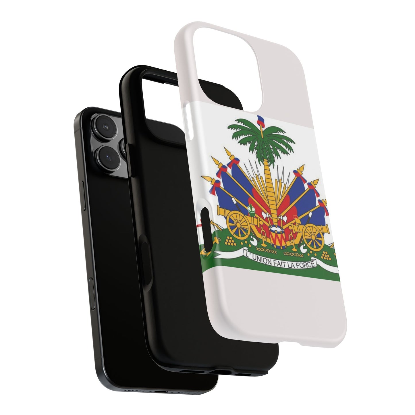 Haiti Flag Tough Phone Case — Presidential Coat of Arms Protective Cover