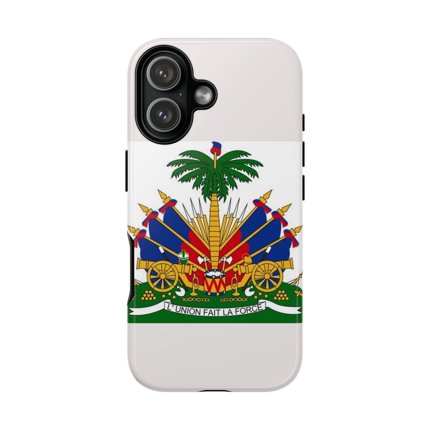 Haiti Flag Tough Phone Case — Presidential Coat of Arms Protective Cover